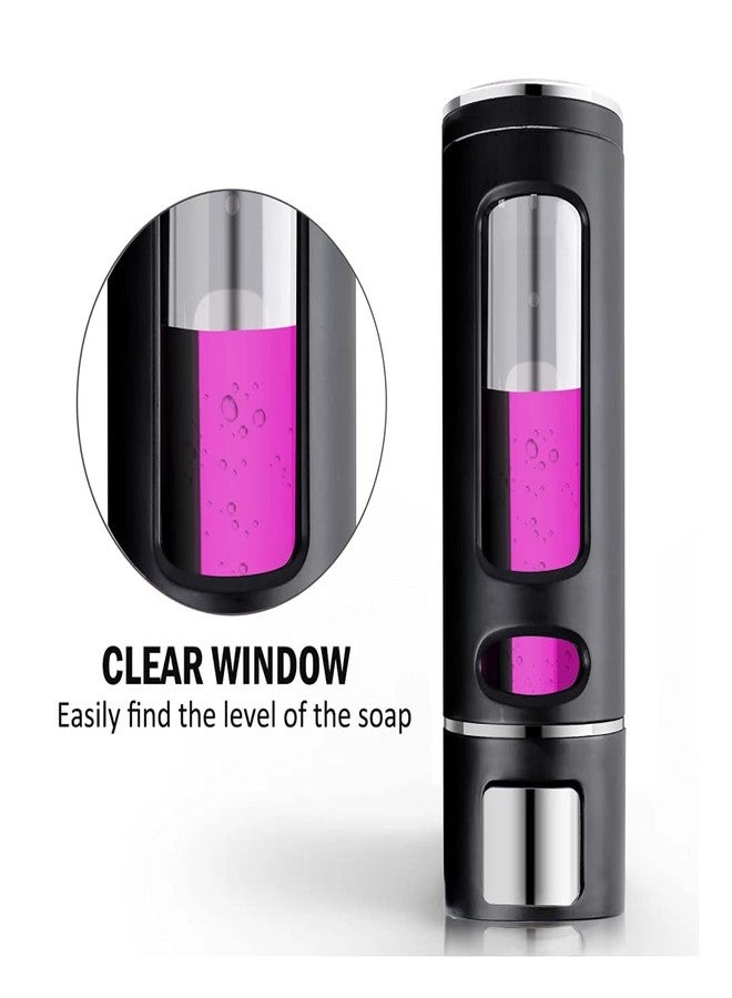 BATH GURU Liquid Sanitizer Shower Gel Dish Wash Soap Dispenser for Bathroom Kitchen Capsule Black 400Ml Pack of (4) - Image 4